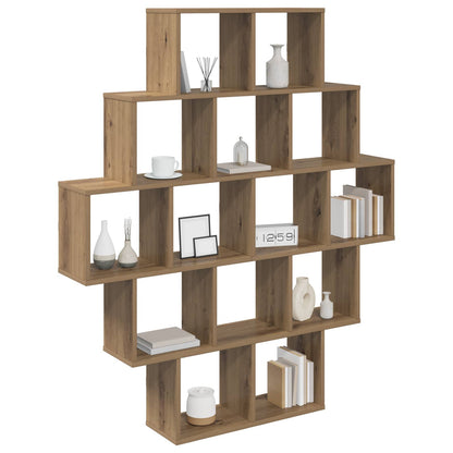 vidaXL Wall Shelf Artisan Oak 120 x 20 x 136 cm Engineered Wood