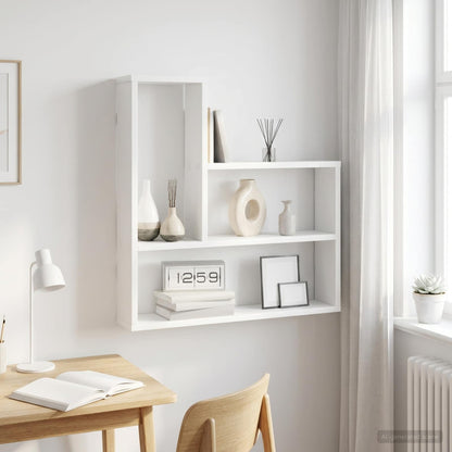 vidaXL Wall Shelf White 60 x 11 x 60 cm Engineered Wood