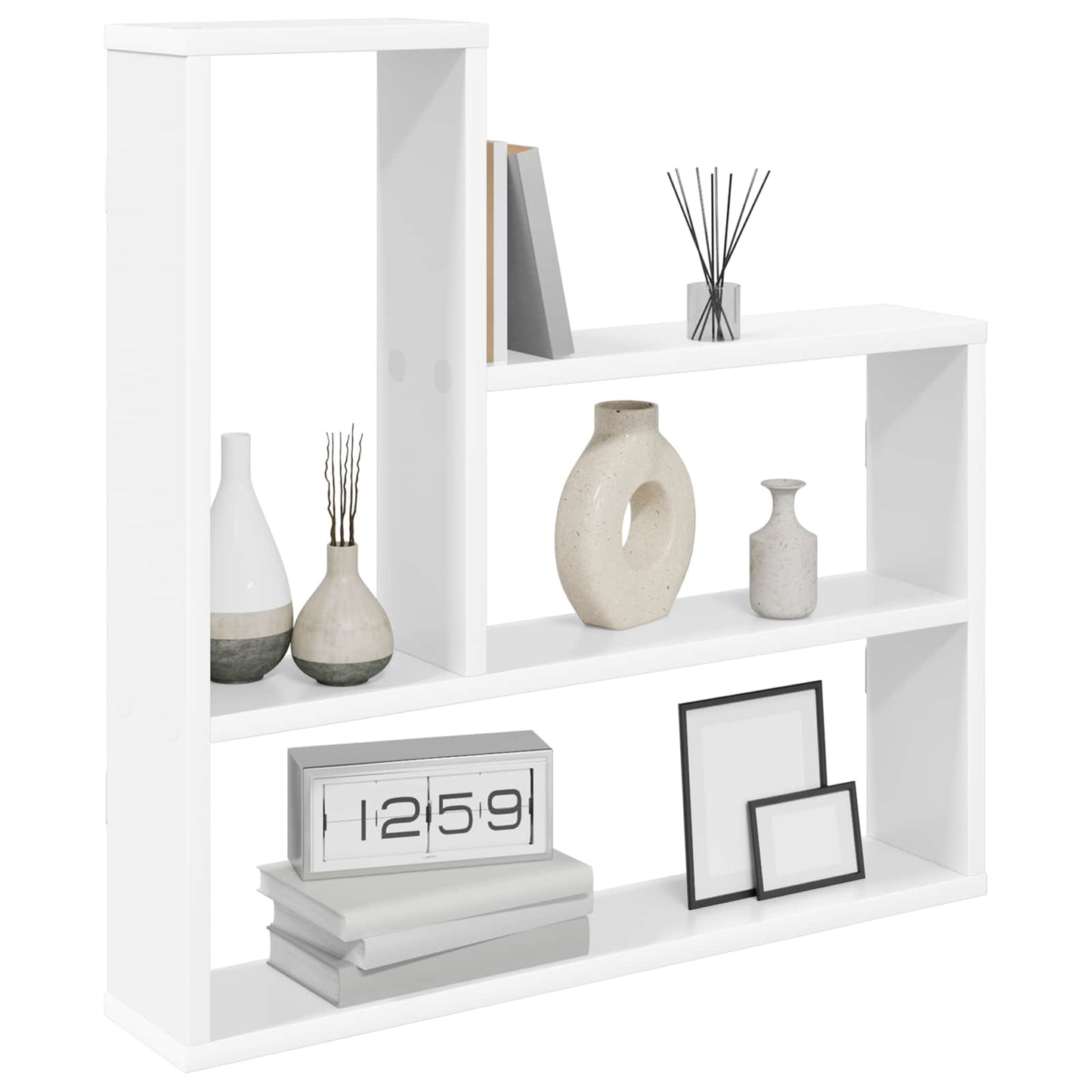vidaXL Wall Shelf White 60 x 11 x 60 cm Engineered Wood