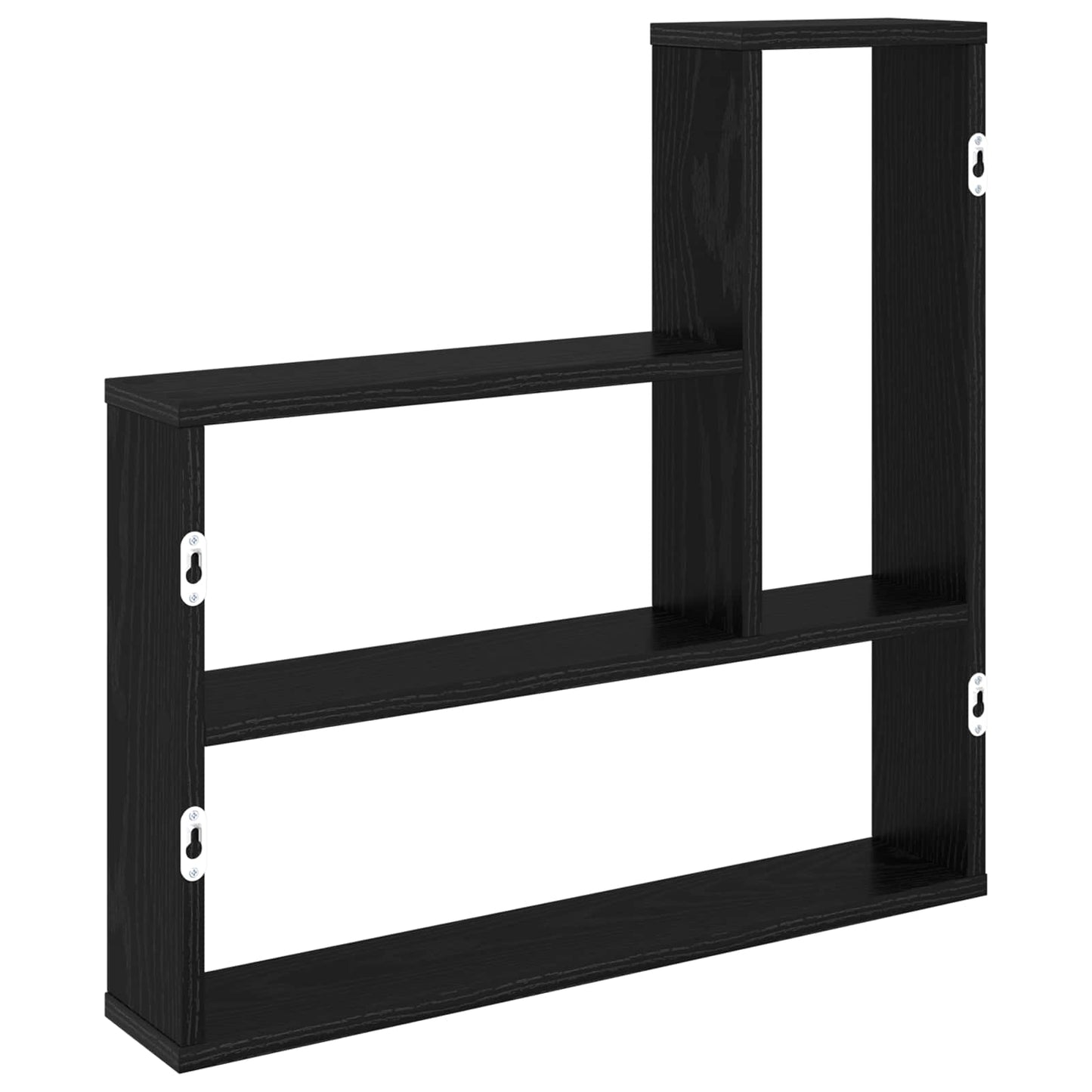 vidaXL Wall Shelf Black Oak 60 x 11 x 60 cm Engineered Wood