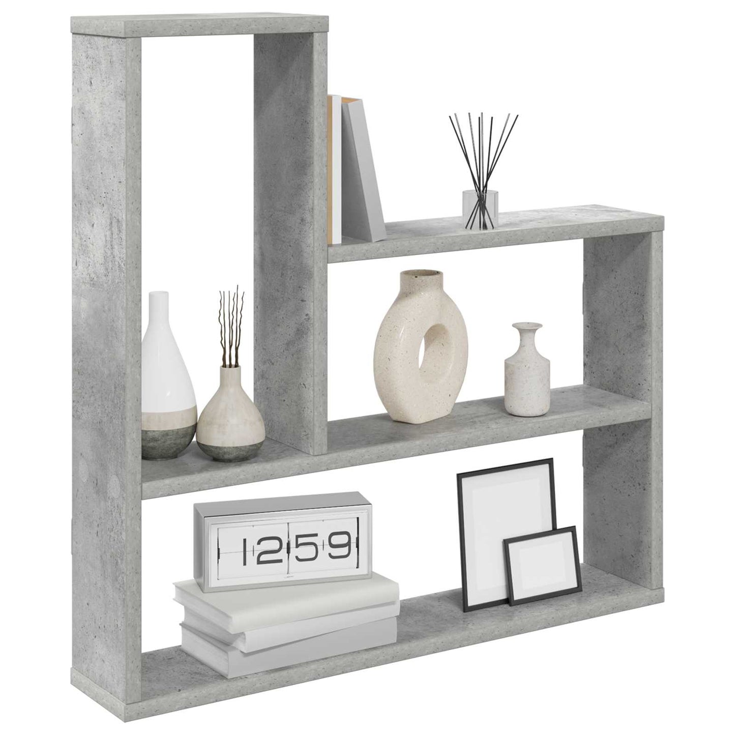 vidaXL Wall Shelf Concrete Grey 60 x 11 x 60 cm Engineered Wood