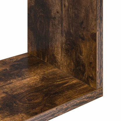vidaXL Wall Shelf Smoked Oak 60 x 11 x 60 cm Engineered Wood