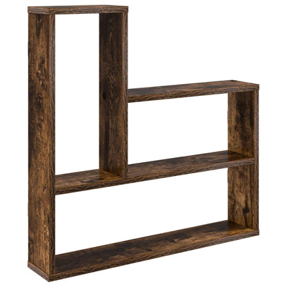 vidaXL Wall Shelf Smoked Oak 60 x 11 x 60 cm Engineered Wood