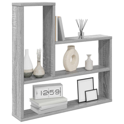 vidaXL Wall Shelf Grey Sonoma 60 x 11 x 60 cm Engineered Wood