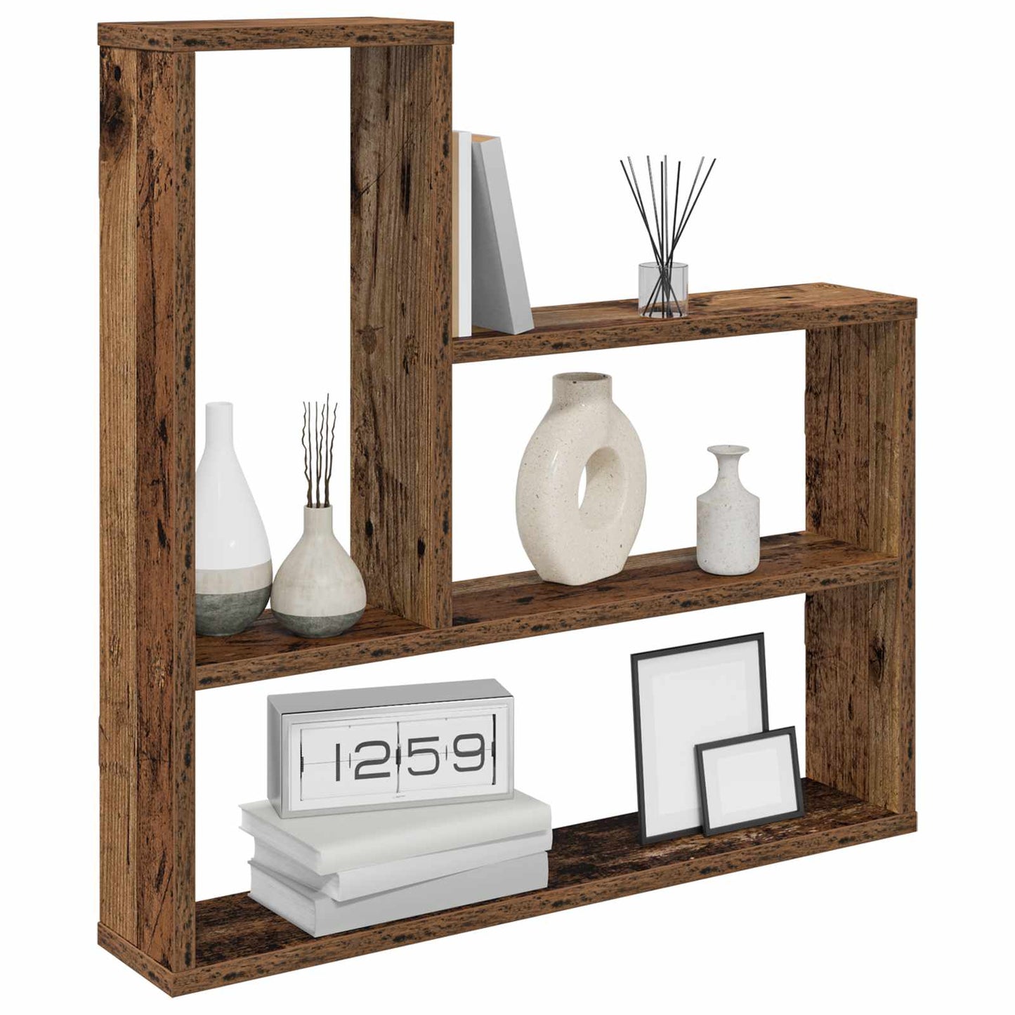 vidaXL Wall Shelf Old Wood 60 x 11 x 60 cm Engineered Wood