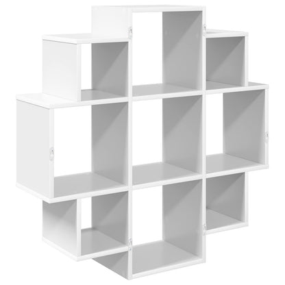 vidaXL Wall Shelf White 90 x 25 x 90 cm Engineered Wood