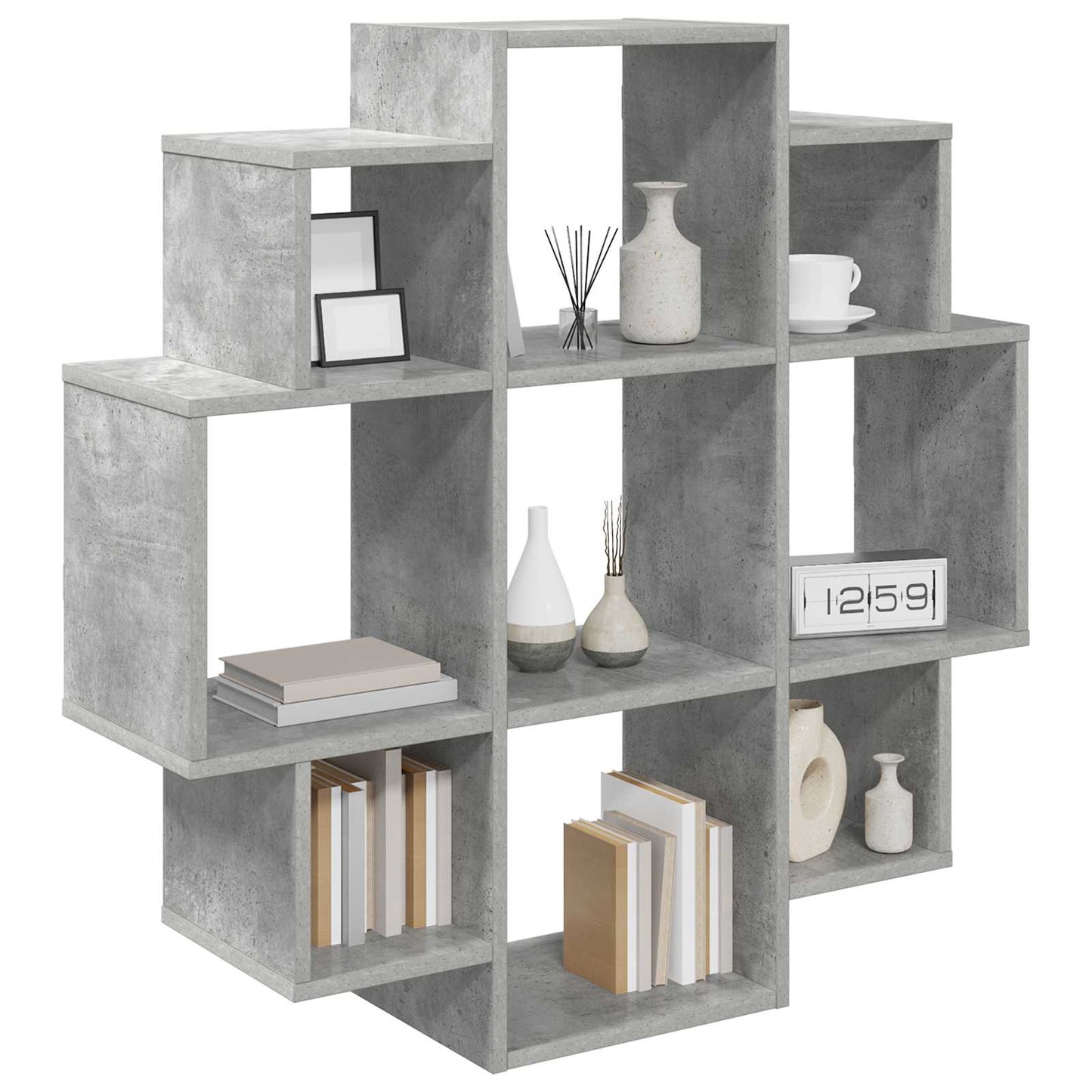 vidaXL Wall Shelf Concrete Grey 90 x 25 x 90 cm Engineered Wood