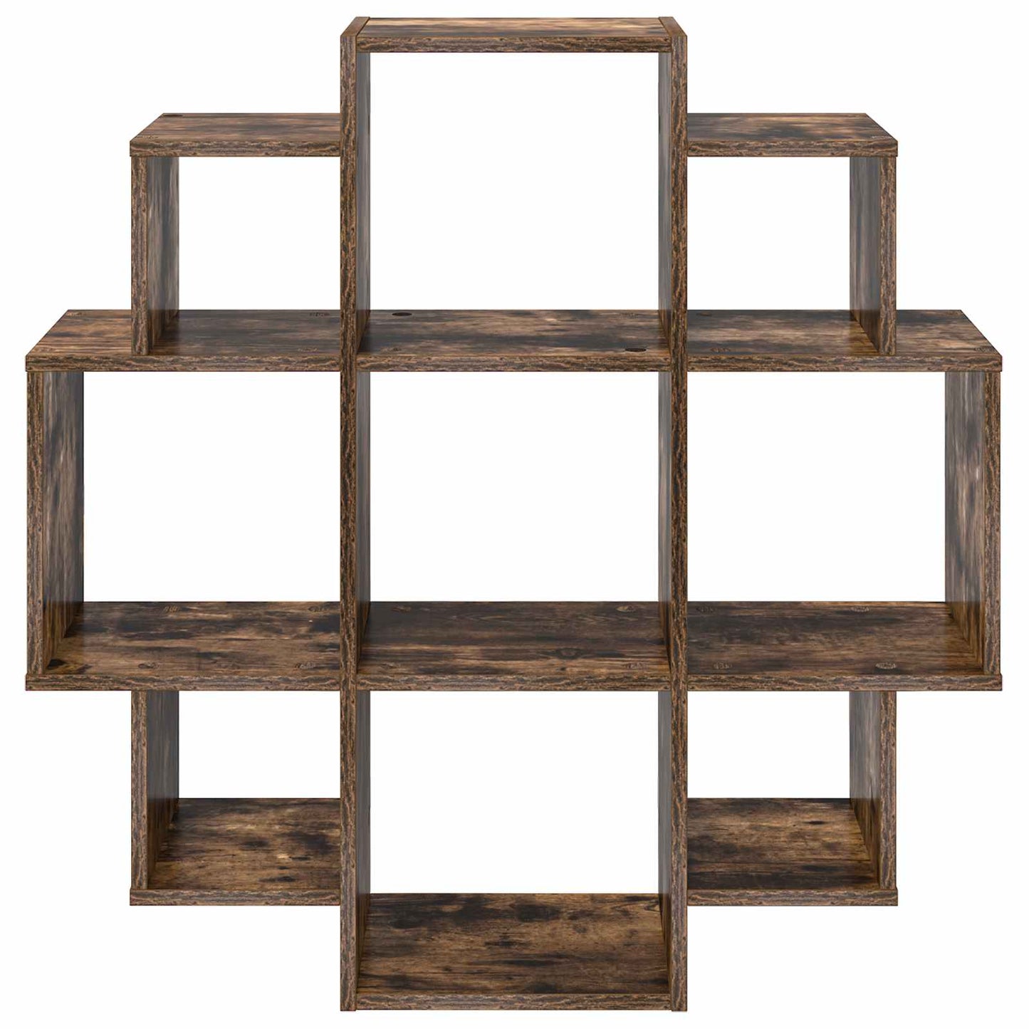 vidaXL Wall Shelf Smoked Oak 90 x 25 x 90 cm Engineered Wood