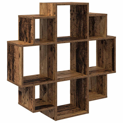 vidaXL Wall Shelf Old Wood 90 x 25 x 90 cm Engineered Wood