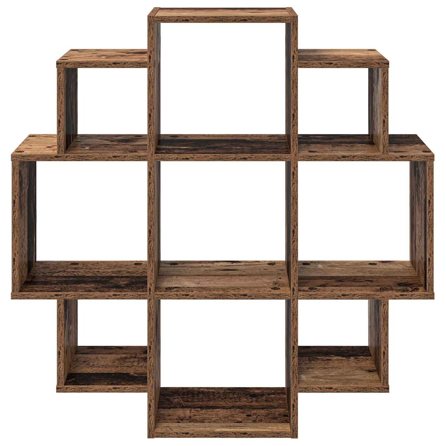 vidaXL Wall Shelf Old Wood 90 x 25 x 90 cm Engineered Wood