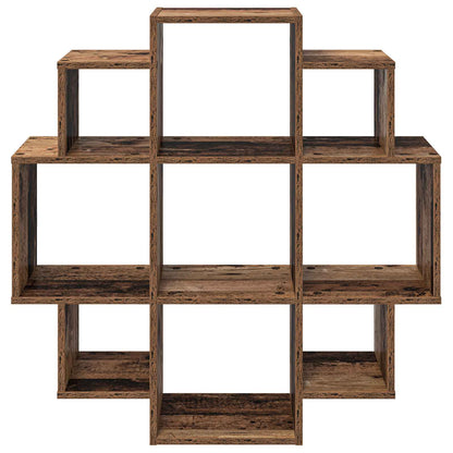 vidaXL Wall Shelf Old Wood 90 x 25 x 90 cm Engineered Wood