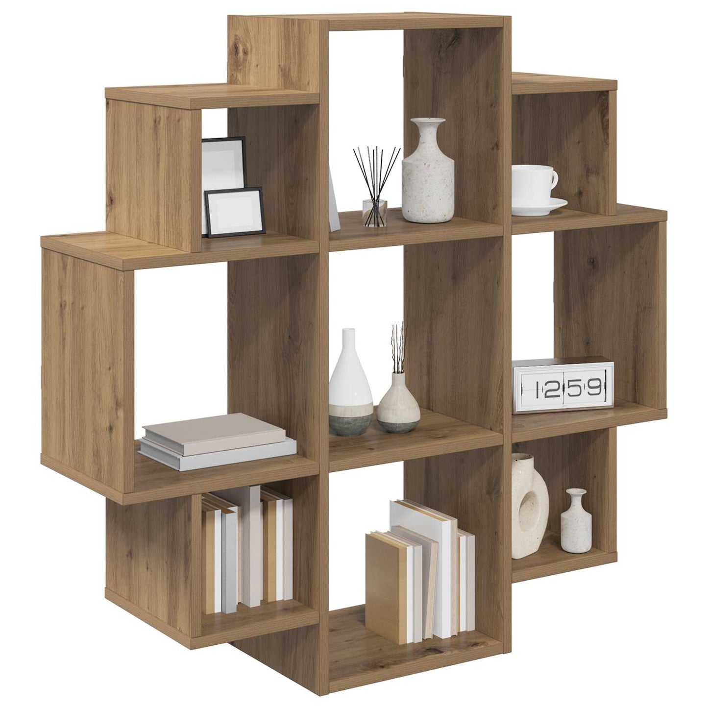 vidaXL Wall Shelf Artisan Oak 90 x 25 x 90 cm Engineered Wood