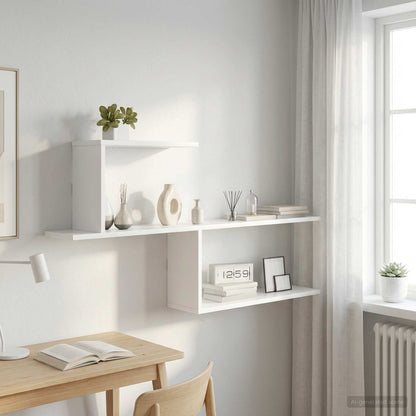 vidaXL Wall Shelf White 122 x 18 x 60 cm Engineered Wood