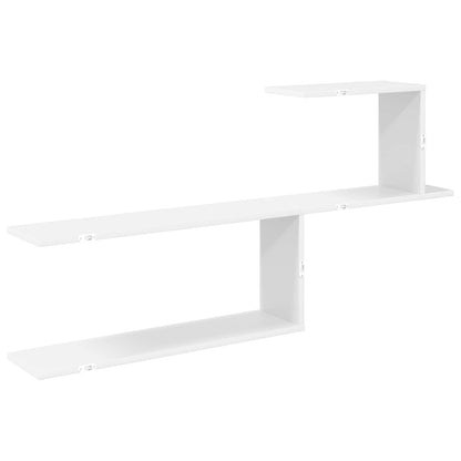 vidaXL Wall Shelf White 122 x 18 x 60 cm Engineered Wood