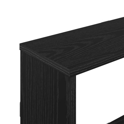 vidaXL Wall Shelf Black Oak 122 x 18 x 60 cm Engineered Wood