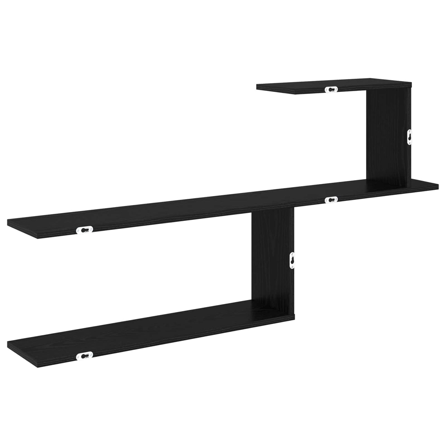 vidaXL Wall Shelf Black Oak 122 x 18 x 60 cm Engineered Wood