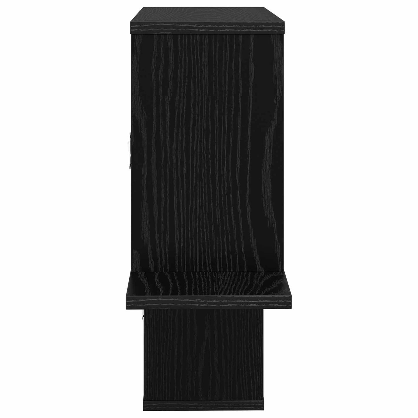 vidaXL Wall Shelf Black Oak 122 x 18 x 60 cm Engineered Wood