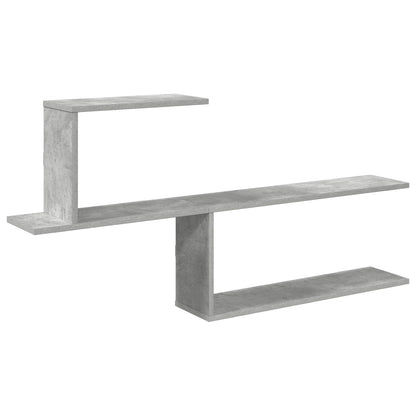 vidaXL Wall Shelf Concrete Grey 122 x 18 x 60 cm Engineered Wood