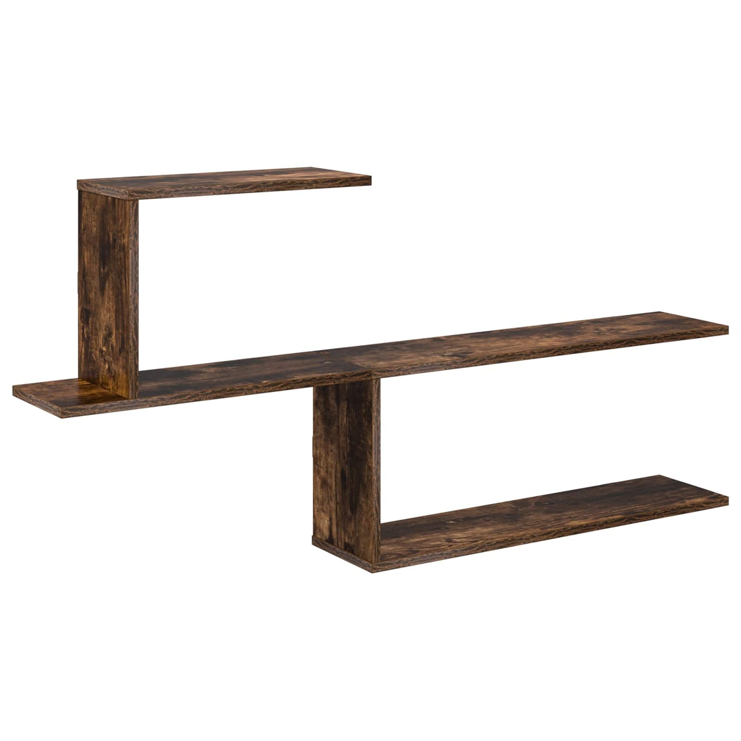 vidaXL Wall Shelf Smoked Oak 122 x 18 x 60 cm Engineered Wood