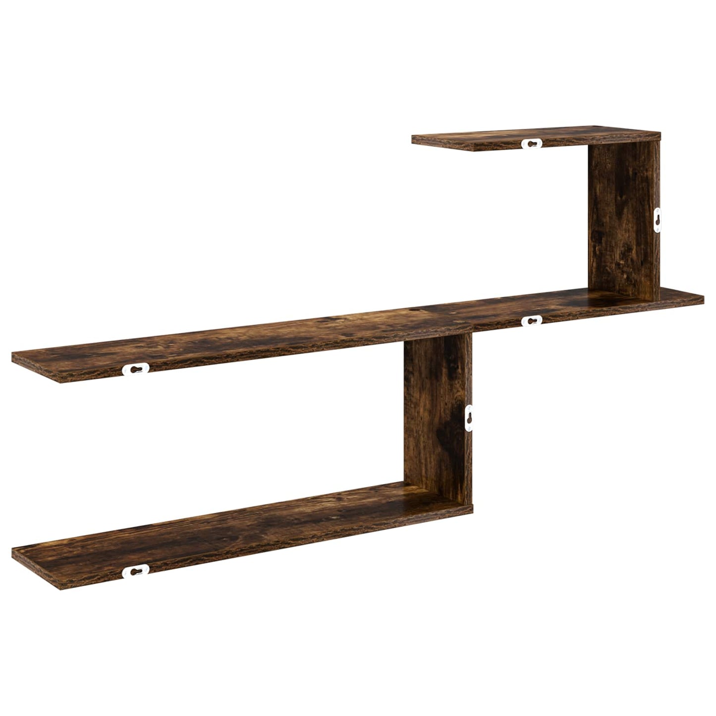 vidaXL Wall Shelf Smoked Oak 122 x 18 x 60 cm Engineered Wood