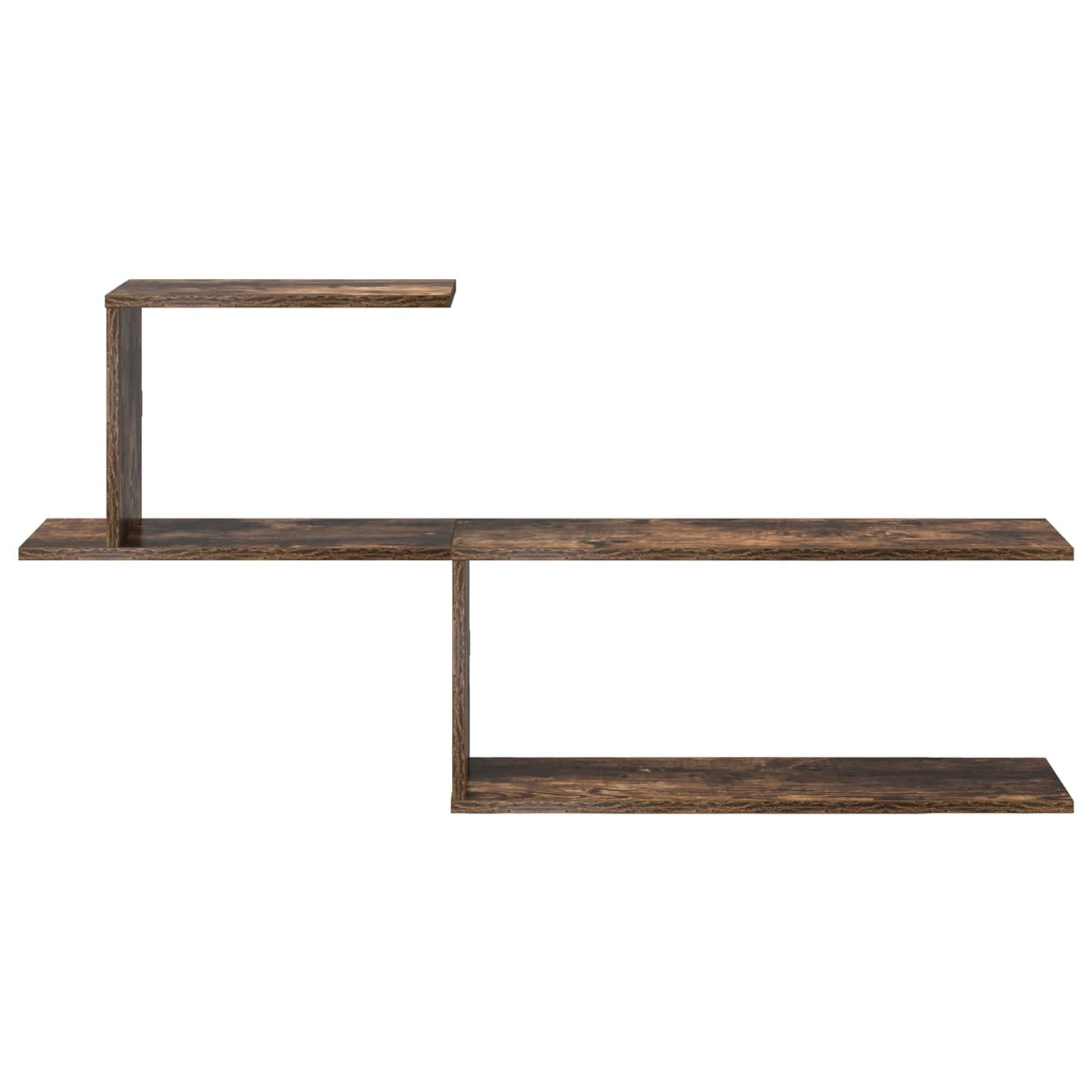 vidaXL Wall Shelf Smoked Oak 122 x 18 x 60 cm Engineered Wood