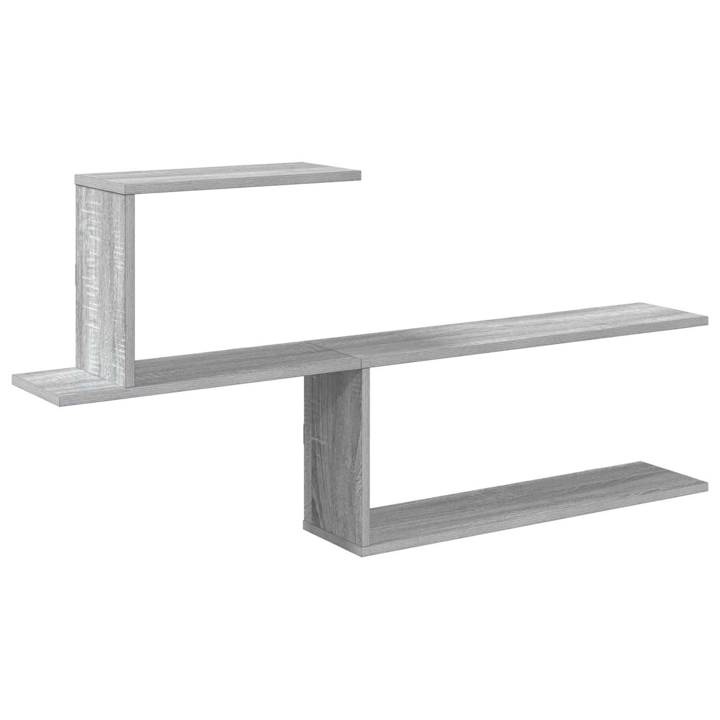 vidaXL Wall Shelf Grey Sonoma 122 x 18 x 60 cm Engineered Wood