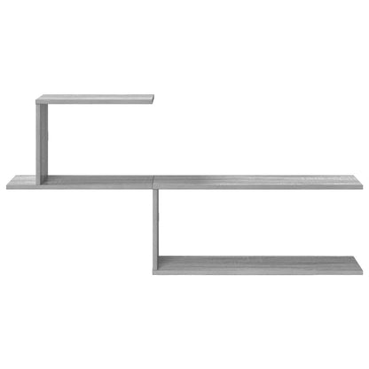 vidaXL Wall Shelf Grey Sonoma 122 x 18 x 60 cm Engineered Wood