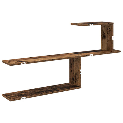 vidaXL Wall Shelf Old Wood 122 x 18 x 60 cm Engineered Wood