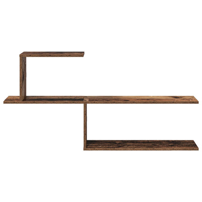 vidaXL Wall Shelf Old Wood 122 x 18 x 60 cm Engineered Wood