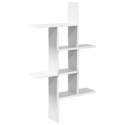 vidaXL Wall Shelf White 61 x 15 x 102 cm Engineered Wood