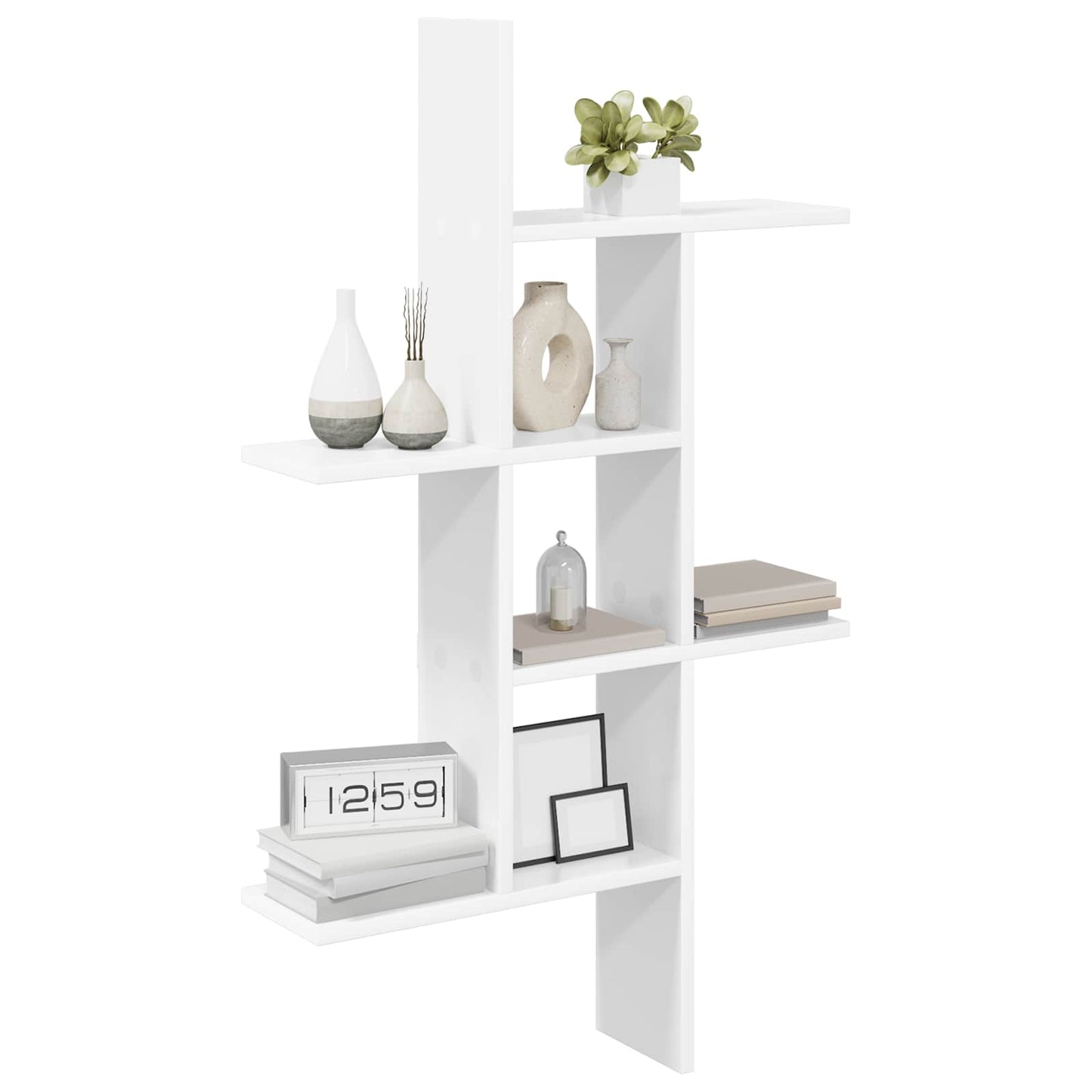 vidaXL Wall Shelf White 61 x 15 x 102 cm Engineered Wood