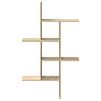 vidaXL Wall Shelf Sonoma Oak 61 x 15 x 102 cm Engineered Wood