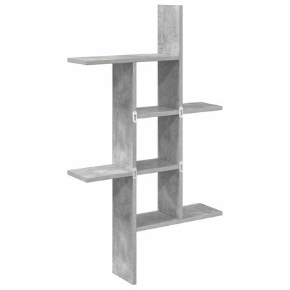 vidaXL Wall Shelf Concrete Grey 61 x 15 x 102 cm Engineered Wood