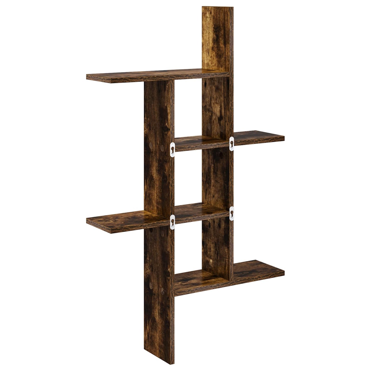 vidaXL Wall Shelf Smoked Oak 61 x 15 x 102 cm Engineered Wood