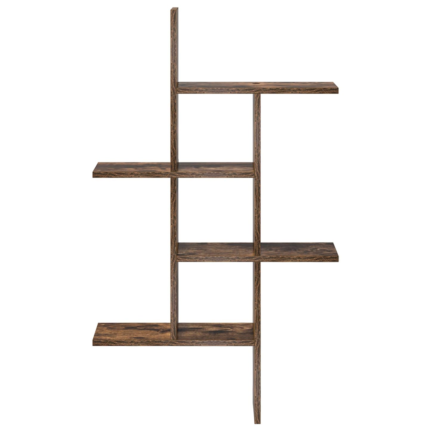 vidaXL Wall Shelf Smoked Oak 61 x 15 x 102 cm Engineered Wood