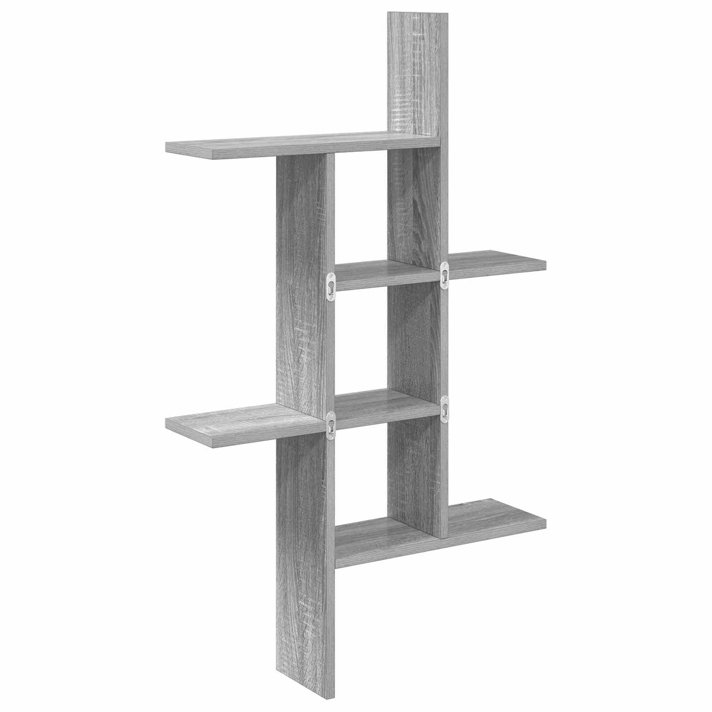 vidaXL Wall Shelf Grey Sonoma 61 x 15 x 102 cm Engineered Wood