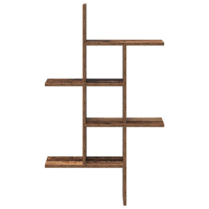vidaXL Wall Shelf Old Wood 61 x 15 x 102 cm Engineered Wood