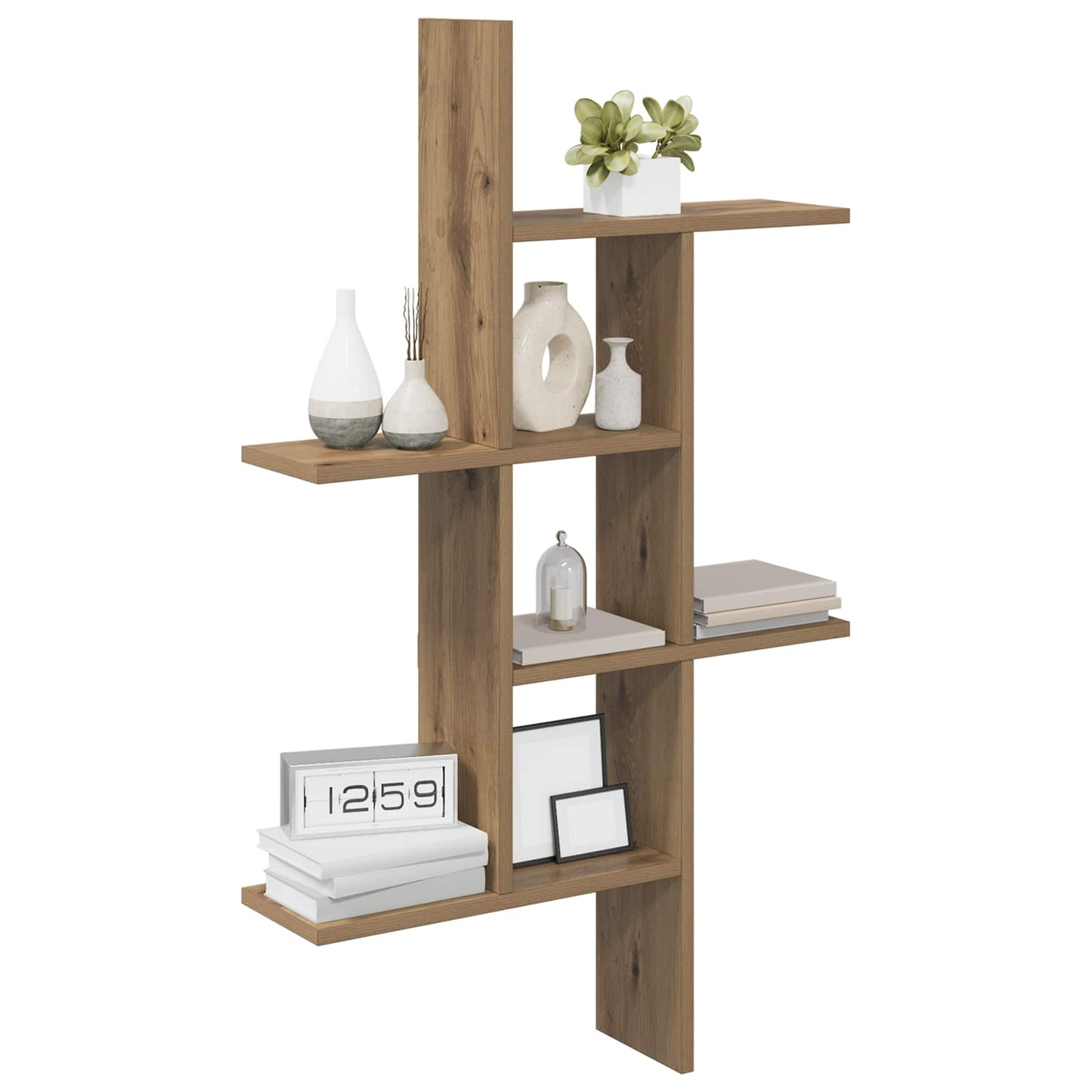 vidaXL Wall Shelf Artisan Oak 61 x 15 x 102 cm Engineered Wood