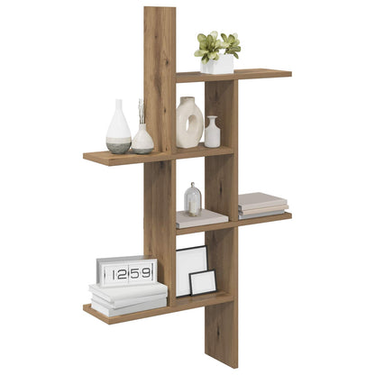 vidaXL Wall Shelf Artisan Oak 61 x 15 x 102 cm Engineered Wood