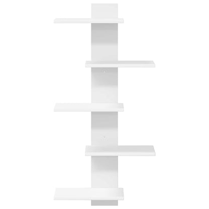 vidaXL Wall Floating Shelf White 48.5 x 15 x 101 cm Engineered Wood
