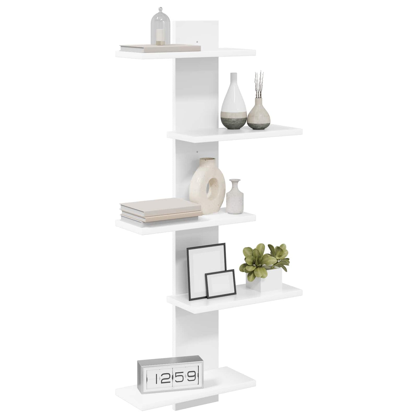 vidaXL Wall Floating Shelf White 48.5 x 15 x 101 cm Engineered Wood