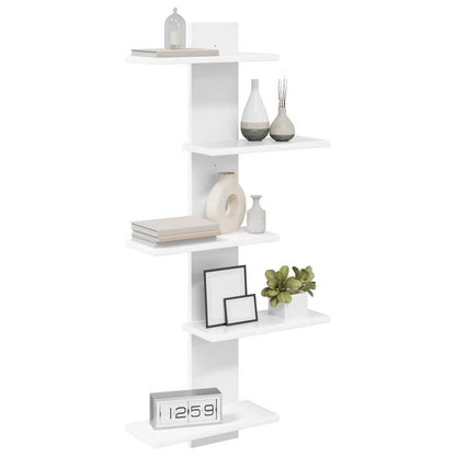 vidaXL Wall Floating Shelf White 48.5 x 15 x 101 cm Engineered Wood