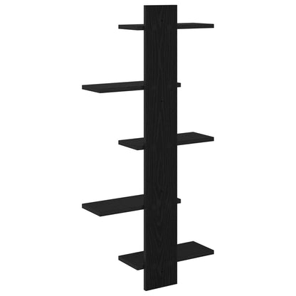 vidaXL Wall Floating Shelf Black Oak 48.5 x 15 x 101 cm