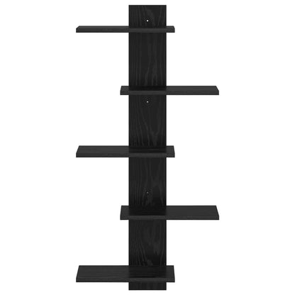 vidaXL Wall Floating Shelf Black Oak 48.5 x 15 x 101 cm