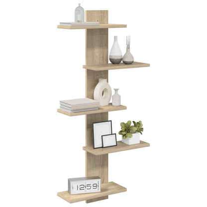 vidaXL Wall Floating Shelf Sonoma Oak 48.5 x 15 x 101 cm