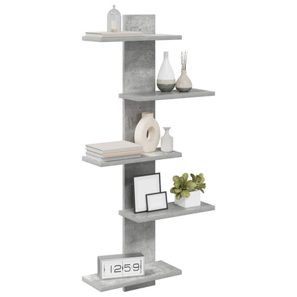 vidaXL Wall Floating Shelf Concrete Grey 48.5 x 15 x 101 cm