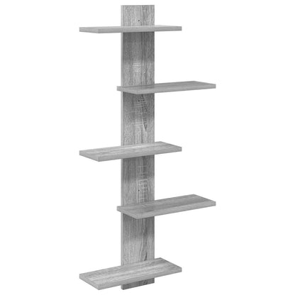 vidaXL Wall Floating Shelf Grey Sonoma 48.5 x 15 x 101 cm