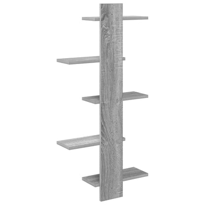vidaXL Wall Floating Shelf Grey Sonoma 48.5 x 15 x 101 cm