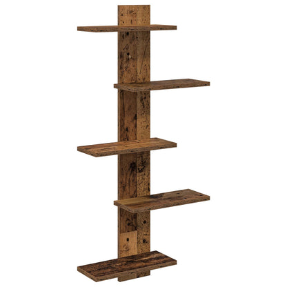 vidaXL Wall Floating Shelf Old Wood 48.5 x 15 x 101 cm Engineered Wood