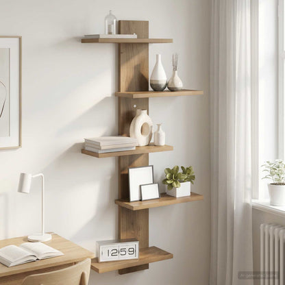 vidaXL Wall Floating Shelf Artisan Oak 48.5 x 15 x 101 cm